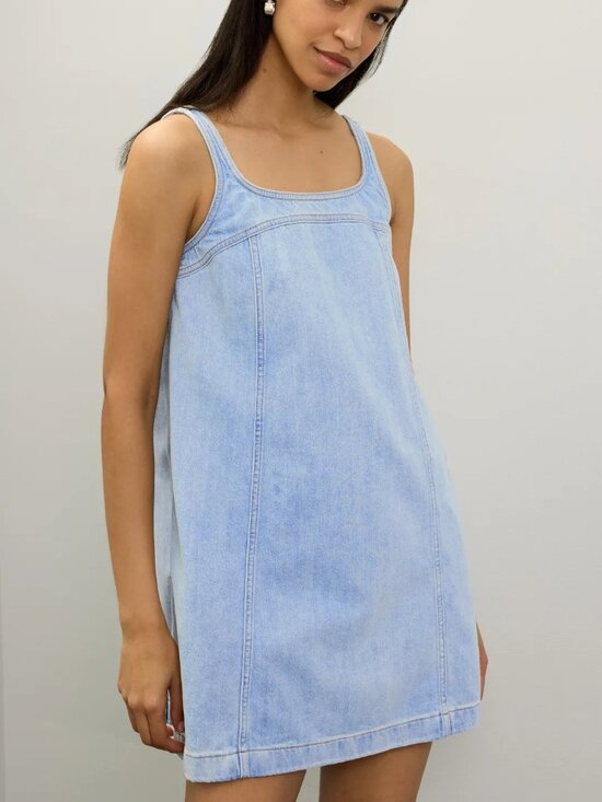 Madewell Dresses & Skirts - Madewell A-Line Sleeveless Mini Dress in Light Chambray S